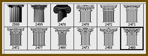 greek columns Photoshop brushes