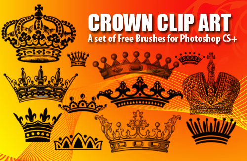 This set was of crown clip art Photoshop brushes was created using Photoshop 