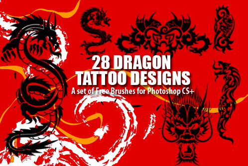 Free Tattoo Designs on 27 Dragon Tattoo Designs As Photoshop Brushes   Best Free Ps Brushes