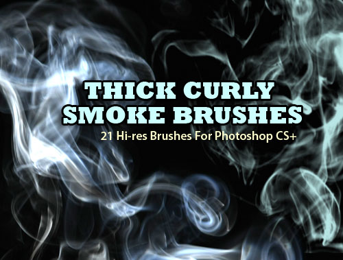 Created in Adobe Photoshop CS3, these smoke background Photoshop brushes 