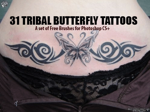 Tribal Butterfly Tattoo Photoshop Brushes. TERMS OF USE: As usual, 