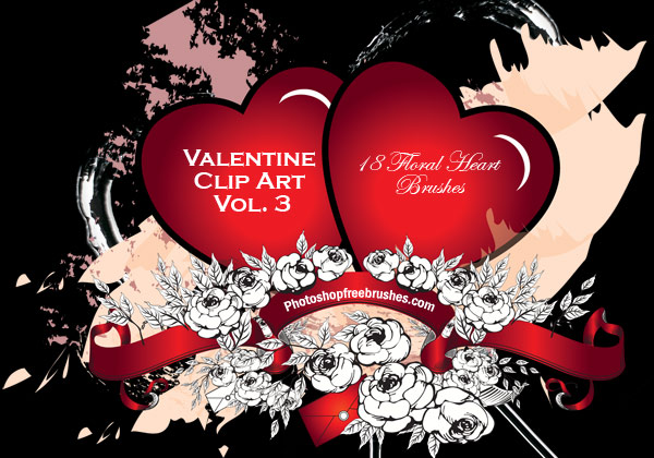 valentine clip art photoshop brushes