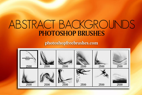 Created in Adobe Photoshop CS3, these abstract background Photoshop brushes 