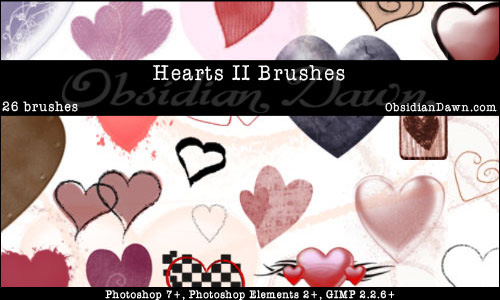 hearts brushes