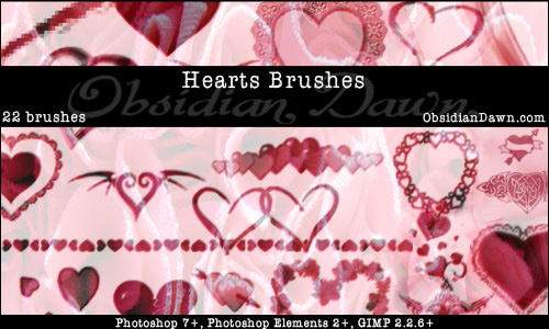 hearts brushes