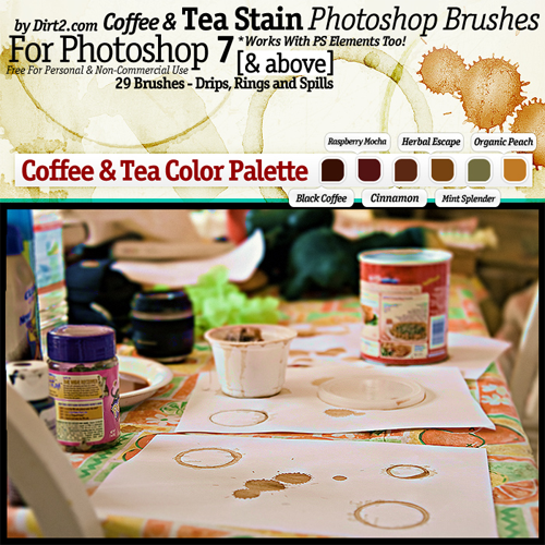 coffee stain brushes photoshop