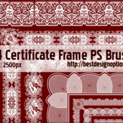 24 Certificate Frames Photoshop Brushes