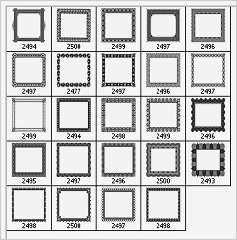 frame brushes for Photoshop