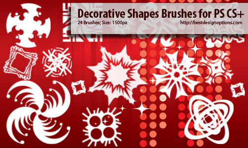 decorative shapes Photoshop brushes