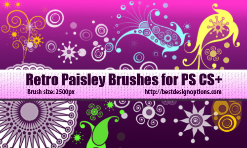 paisley retro photoshop brushes