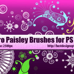 16 Retro Paisley Designs Photoshop Brushes