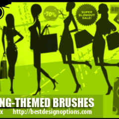 13 Shopping Clip Art Photoshop Brushes