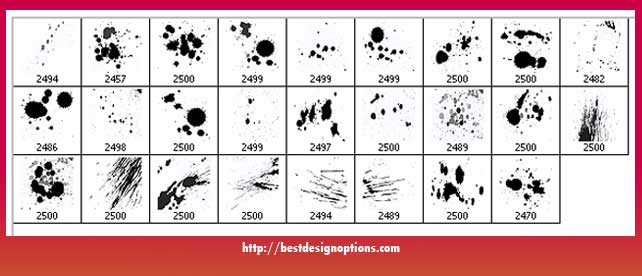 splatters Photoshop brushes