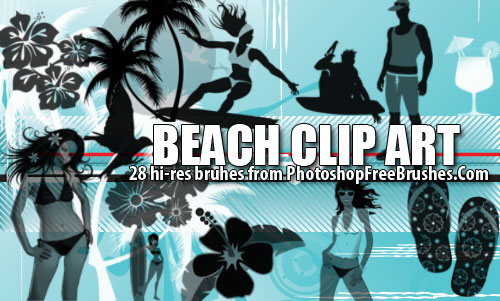 Beach Clip Art Photoshop Brushes