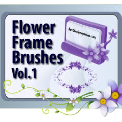 13 Flower Frames Photoshop Brushes Part 1