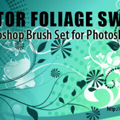 25 Foliage Swirls Photoshop Brushes
