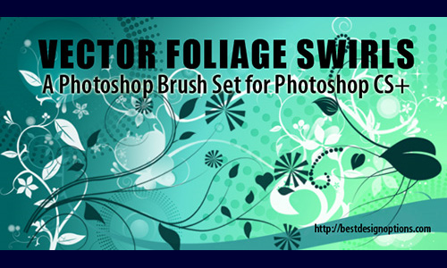 foliage swirls Photoshop brushes