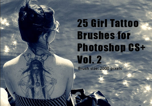 Girl Tattoo Photoshop Brushes