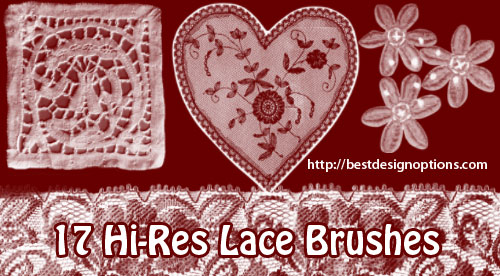 vintage lace Photoshop brushes