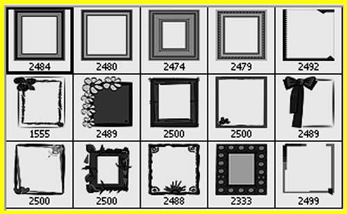 picture frames Photoshop brushes