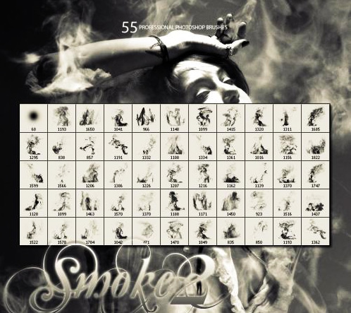 smoke backgrounds Photoshop brushes