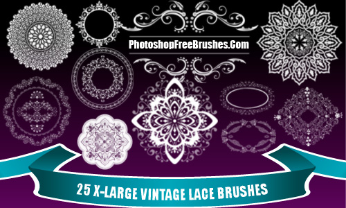 Vintage Lace Photoshop Brushes