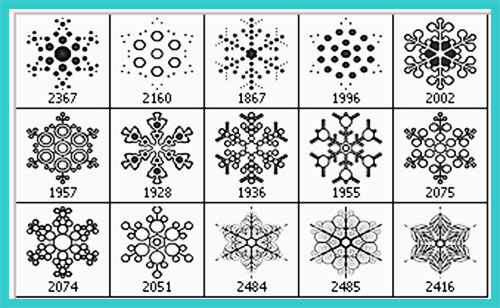 Christmas snowflakes Photoshop brushes