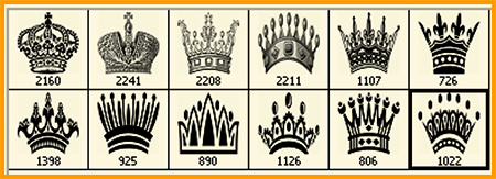 crown clip art Photoshop brushes