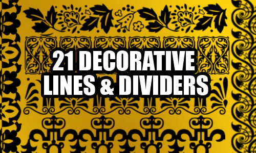 Decorative Lines Photoshop Brushes