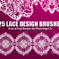 25 Dainty Lace Design Photoshop Brushes