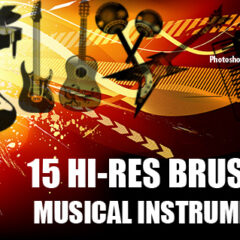 15 Musical Instruments Photoshop Brushes Part 2