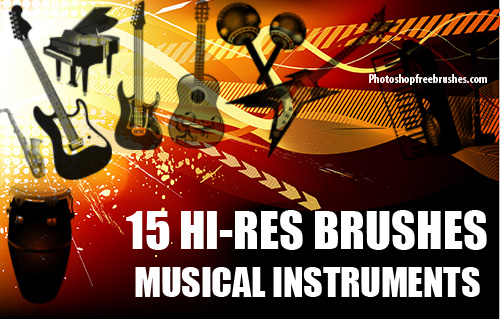 Musical Instruments Photoshop Brushes