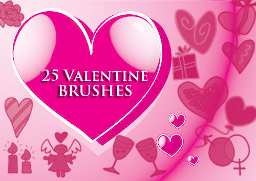 Valentine Clip Art Photoshop Brushes