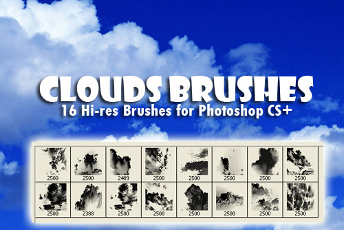 clouds background Photoshop brushes