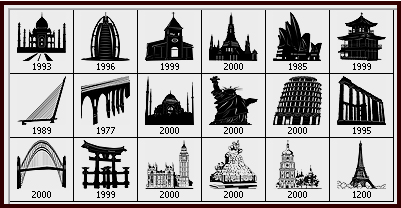 famous landmarks Photoshop brushes