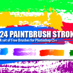 24 Paint Texture Photoshop Brushes
