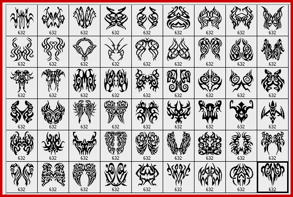 tribal tattoo designs Photoshop brushes