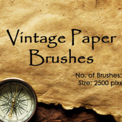 18 Vintage Papers Photoshop Brushes