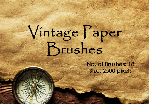 vintage papers Photoshop brushes