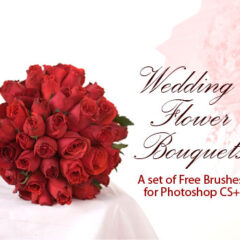 24 Lovely Wedding Flower Bouquets as Photoshop Brushes