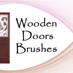 24 Wooden Doors Photoshop Brushes