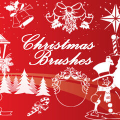 24 Christmas Brushes for Photoshop Vol.1