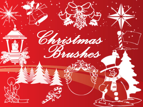 chistmas photoshop brushes