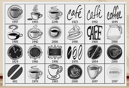 coffee clip art Photoshop brushes