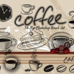 24 Coffee Clip Art Photoshop Brushes