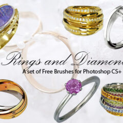32 Diamond Engagement Rings Photoshop Brushes