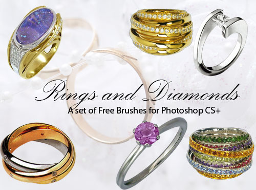 diamon engagement rings photoshop brushes