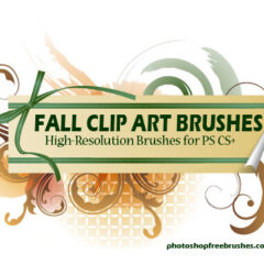 15 Large Fall Clip Art Photoshop Brushes