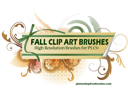 fall clip art photoshop brushes