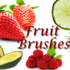 18 Hi-Res Fruit Clip Art Photoshop Brushes